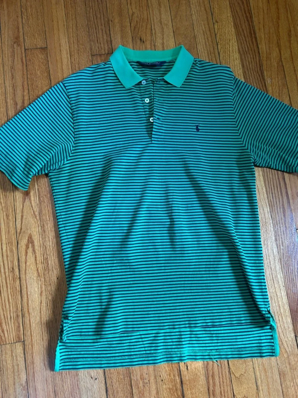 Polo Golf Ralph Lauren Green & Blue Striped Short Sleeve Polo Men’s M
